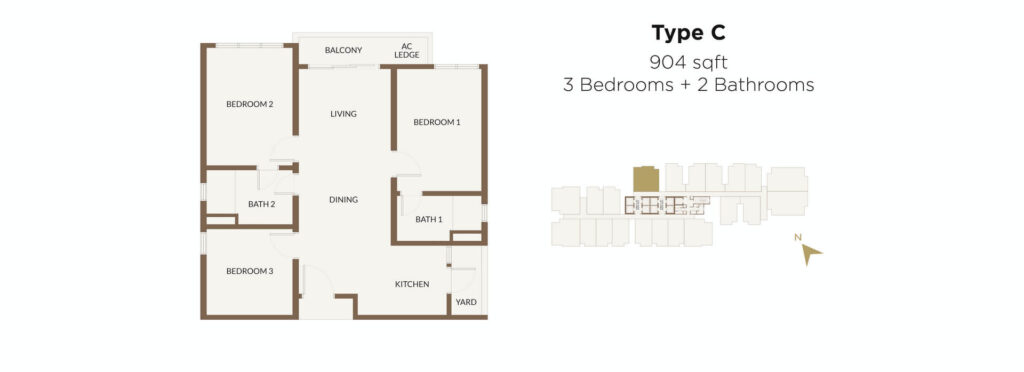 Aethera Residences Type C 户型图
