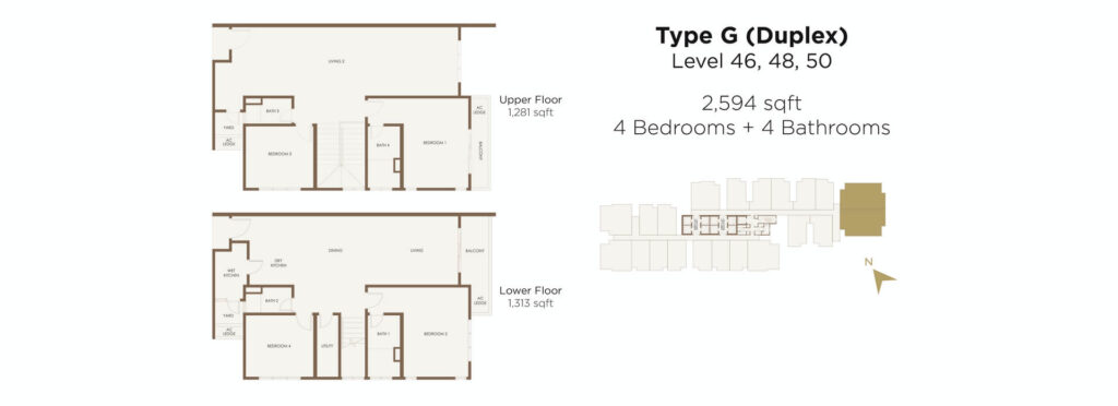 Aethera Residences Type G 户型图