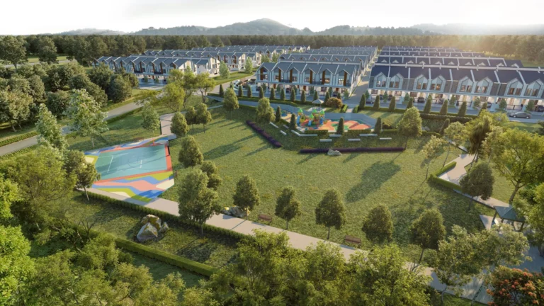Astera @ Impian Hills 永久地契双层排屋鸟瞰图，Ulu Tiram