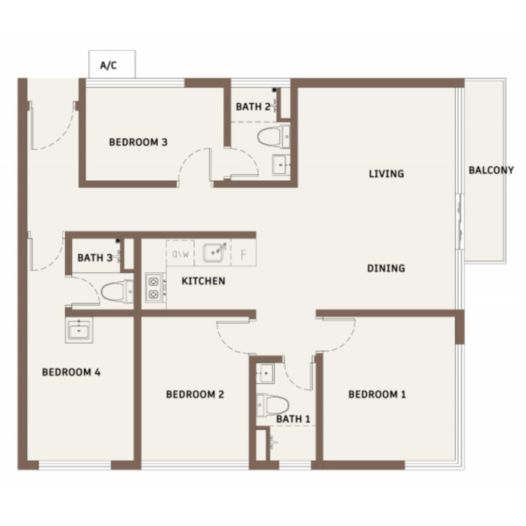 CTC SkyOne Bukit Chagar JB Type F floor plan