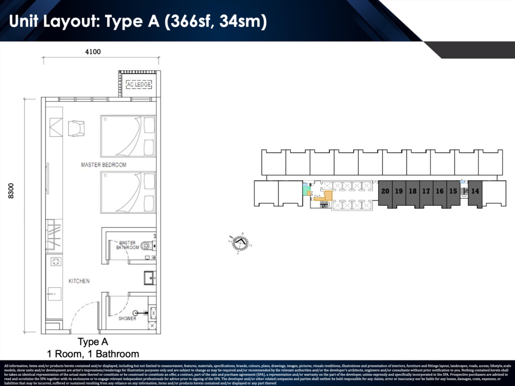 EXSIM Causewayz Square @ JBCC Type A floor plan