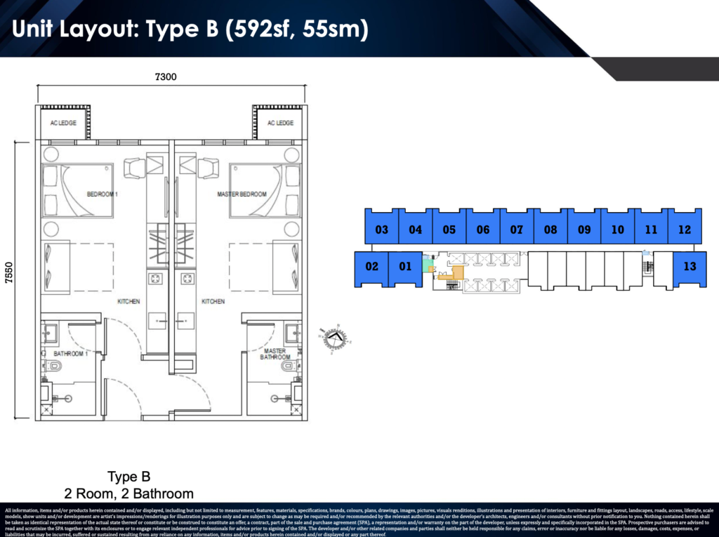 EXSIM Causewayz Square @ JBCC Type B floor plan