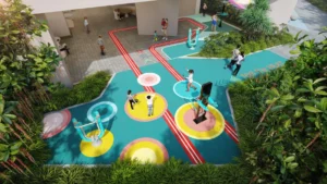 Children's water play area
