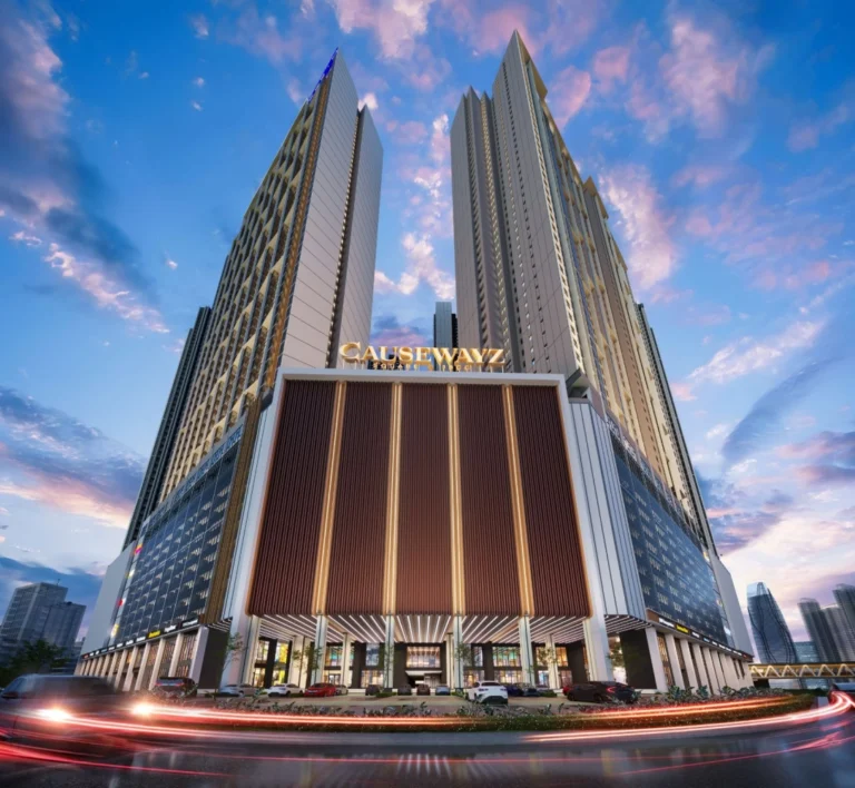 四栋塔楼日景