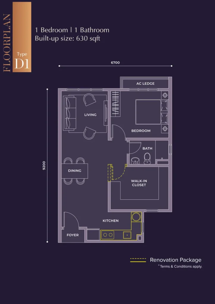 Mah Sing M Grand Minori Type D1 floor plan