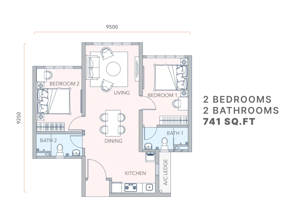 Mandolin Residences Taman Desa Tebrau Type B floor plan