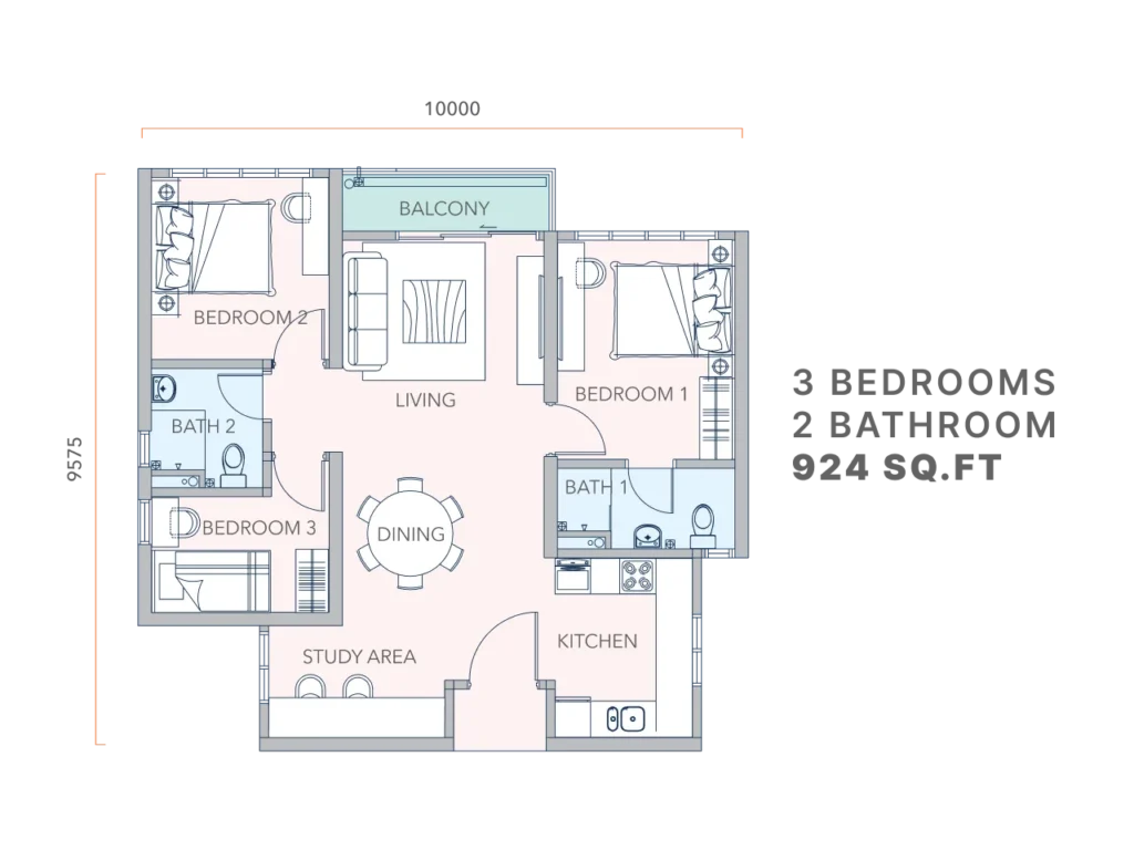 Mandolin Residences Taman Desa Tebrau Type C2 floor plan