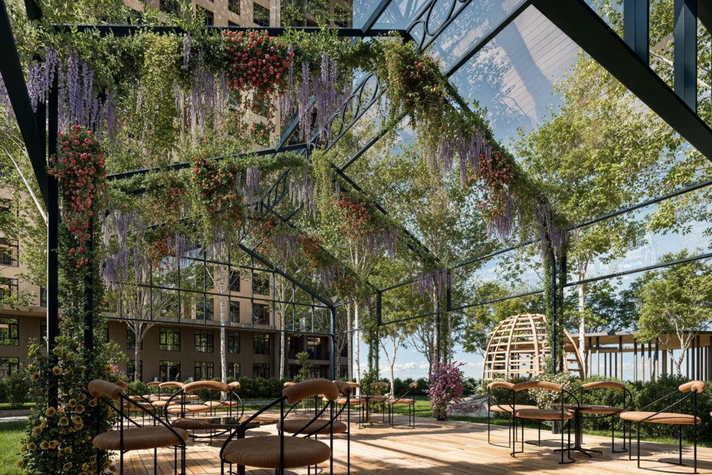 2.6-acre landscaped facilities deck