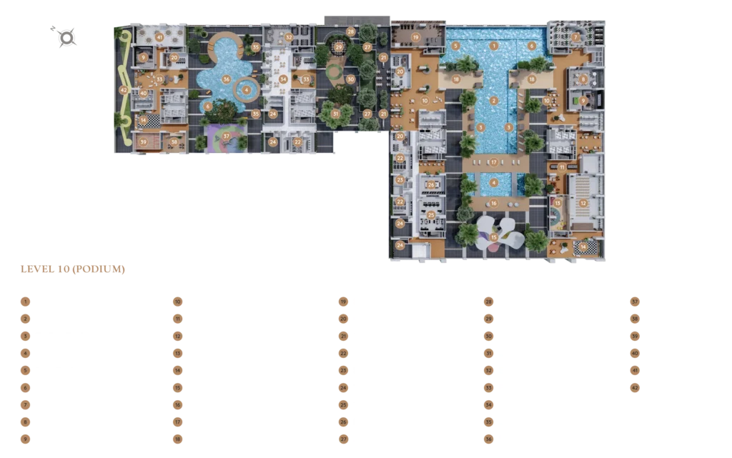 设施 storeys (10 level)