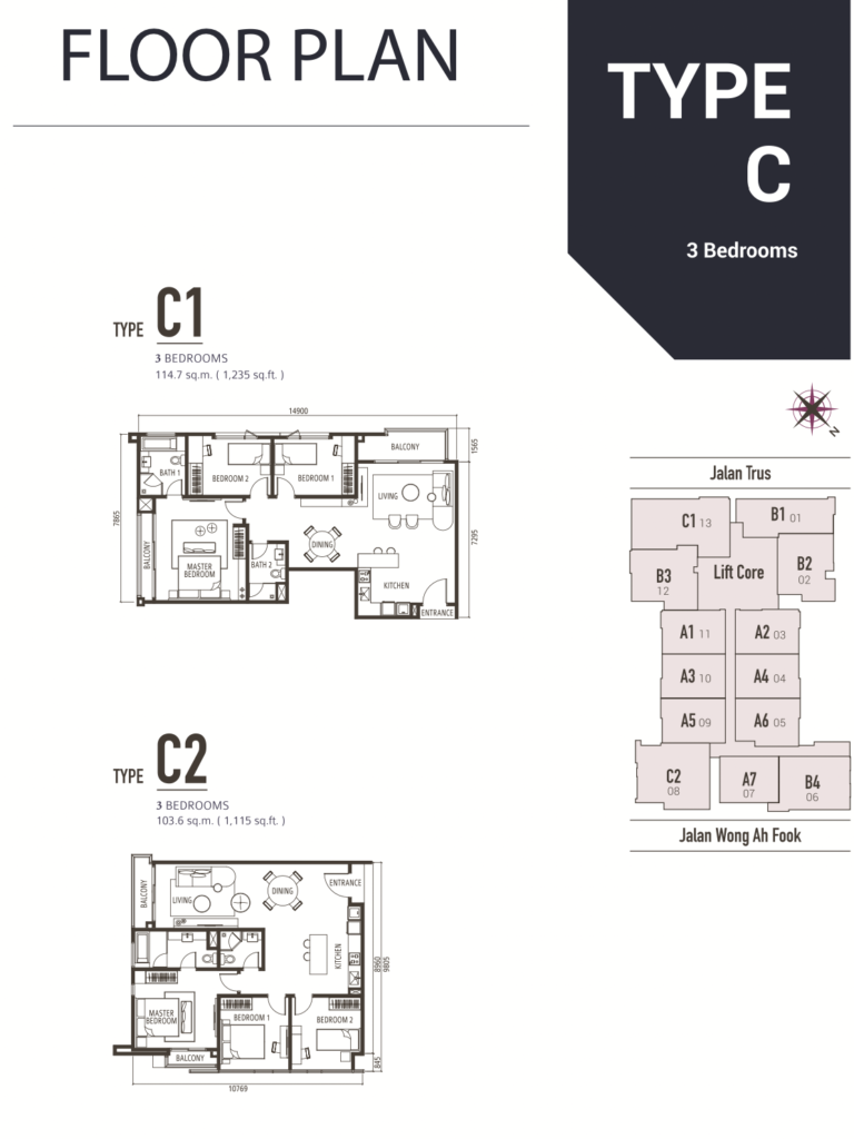 Shama Suasana JBCC Type C floor plan
