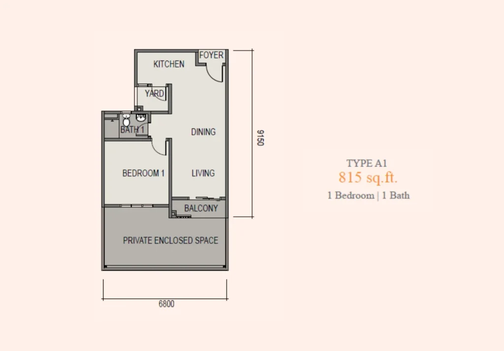 Sky Curve Taman Perling Type A1 户型图