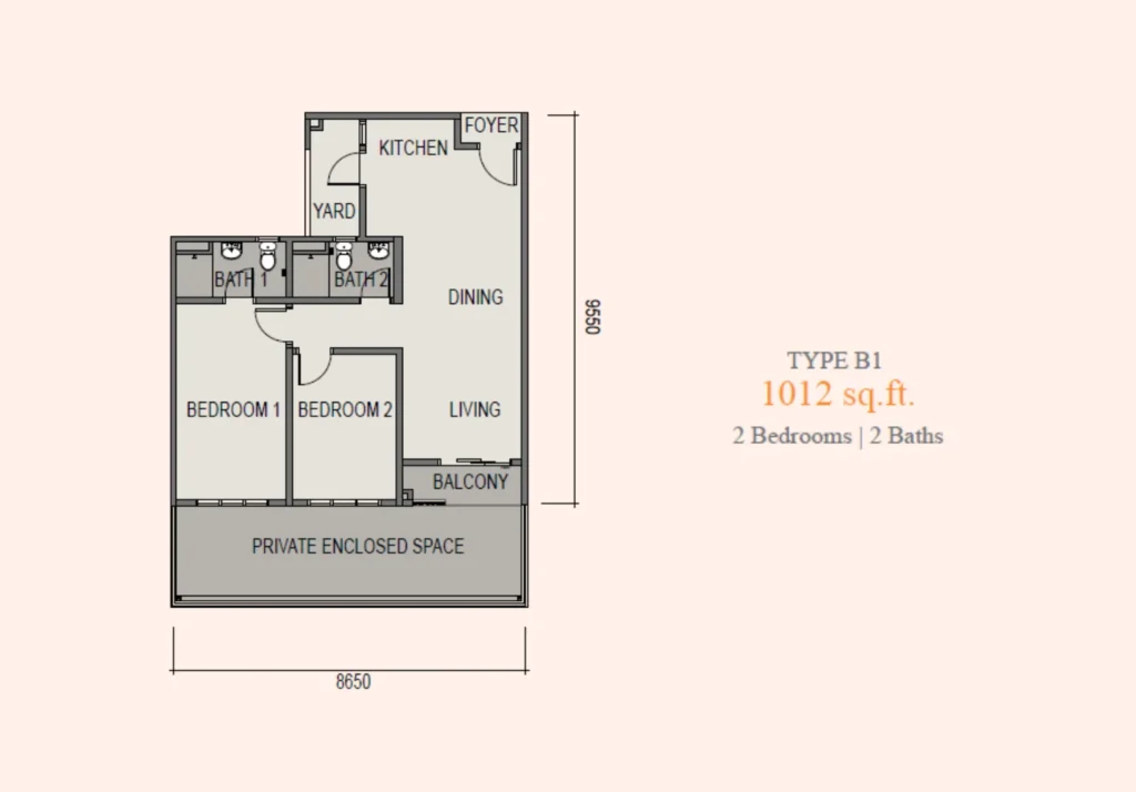 Sky Curve Taman Perling Type B1 户型图
