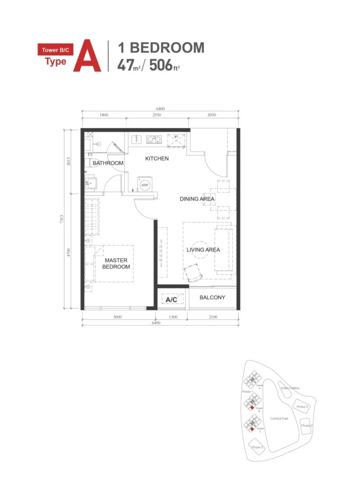 The M Macrolink Medini Type A floor plan