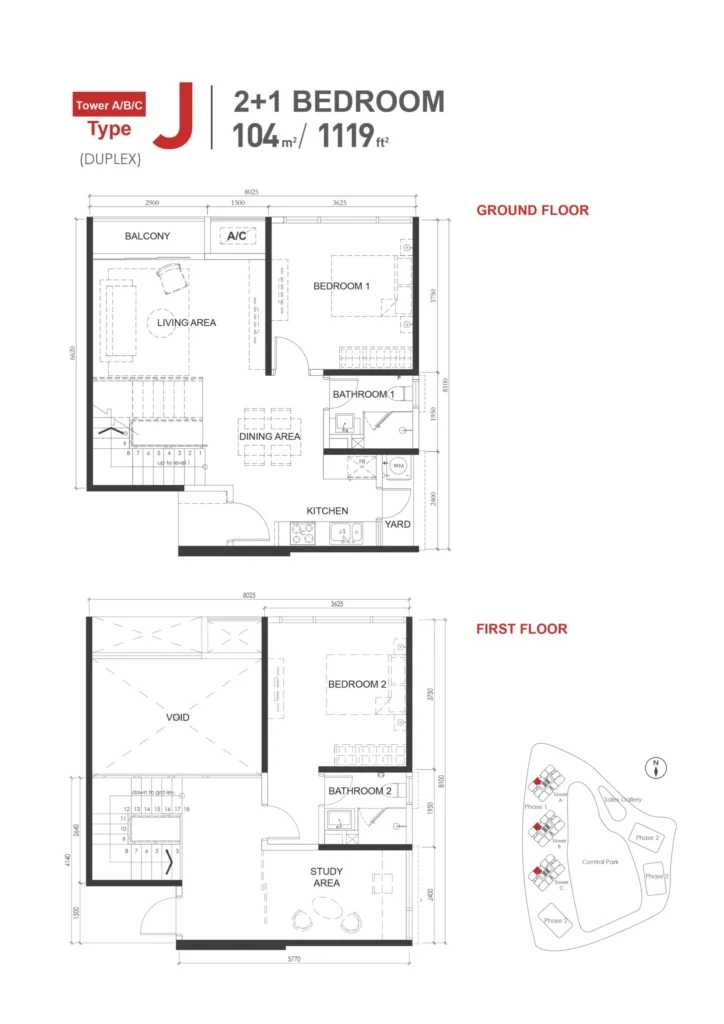 The M Macrolink Medini Type J floor plan